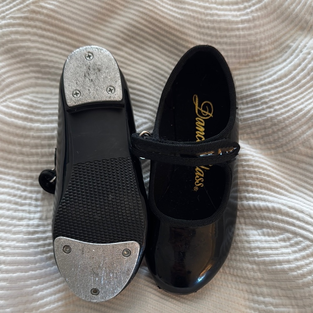 Dance Class Black Kids Tap Shoes